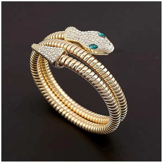 Serpenti wrap-around bracelet- Green