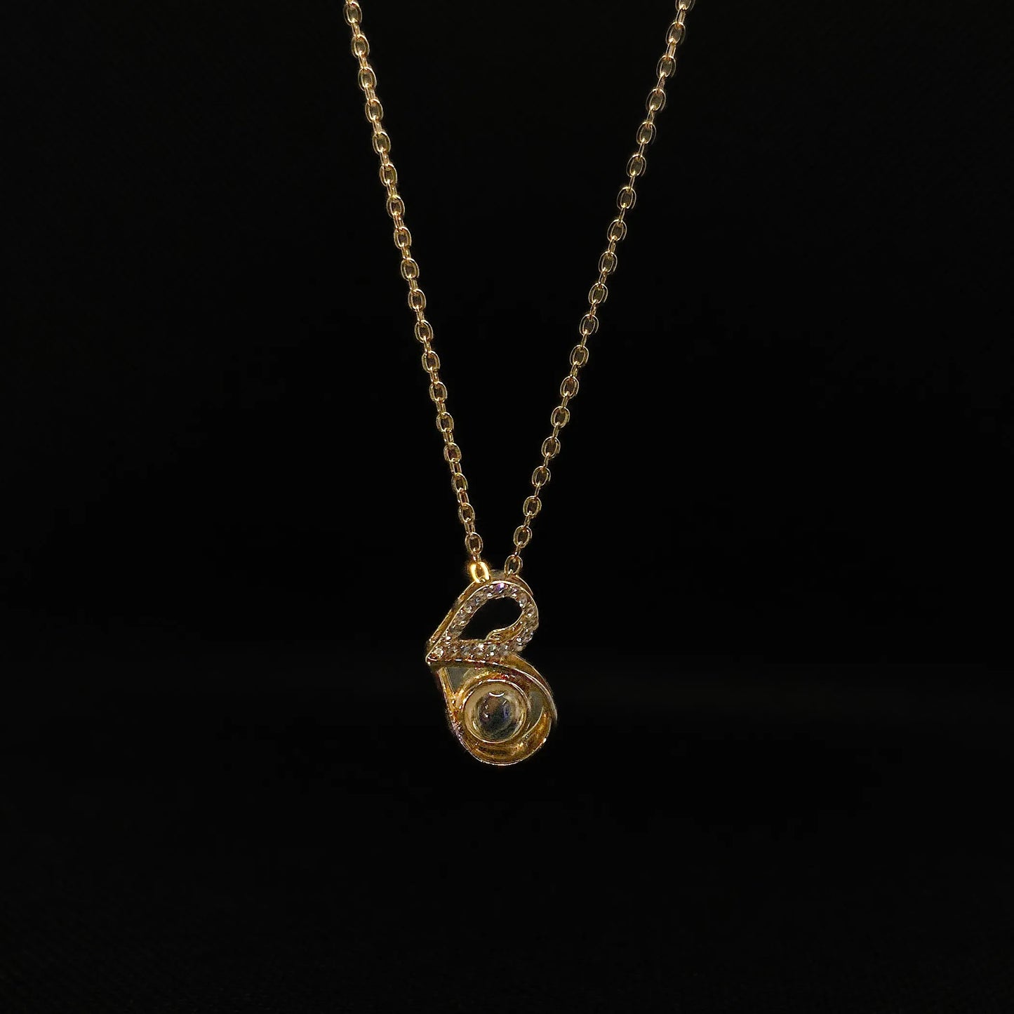 I Love You in 100 Languages – Gold Projection Pendant Necklace