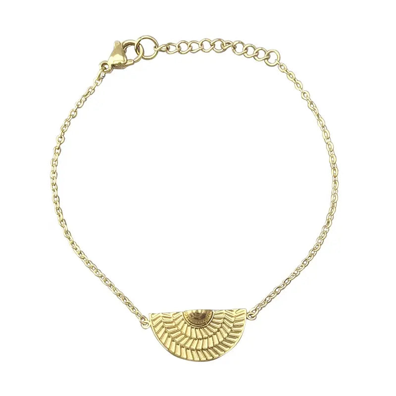 “Aranya” Minimalist Gold Sun Bracelet