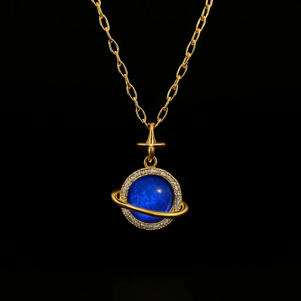 Celestial Halo – Gold Pendant Necklace - Everray.in