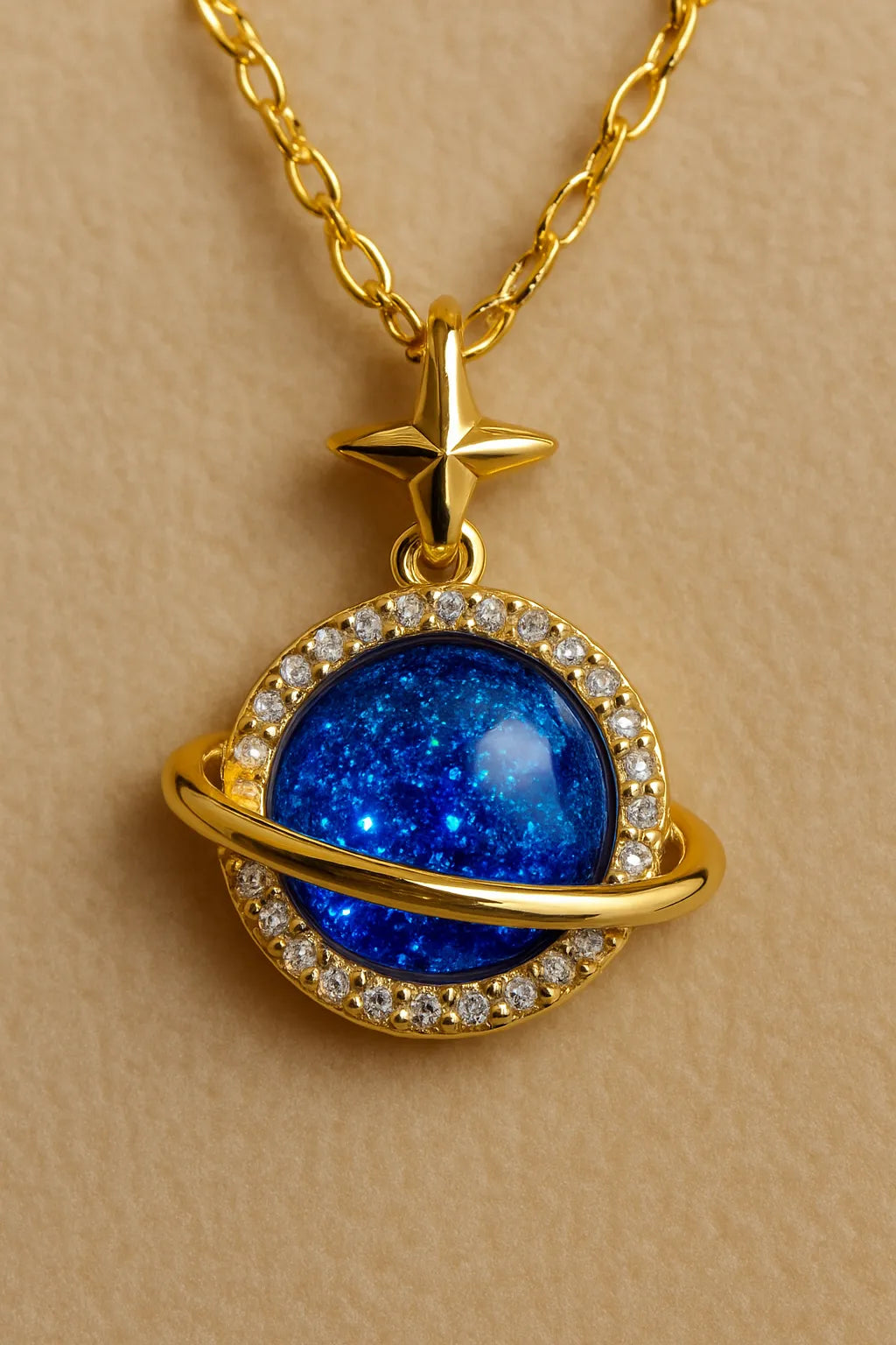 Celestial Halo – Gold Pendant Necklace - Everray.in