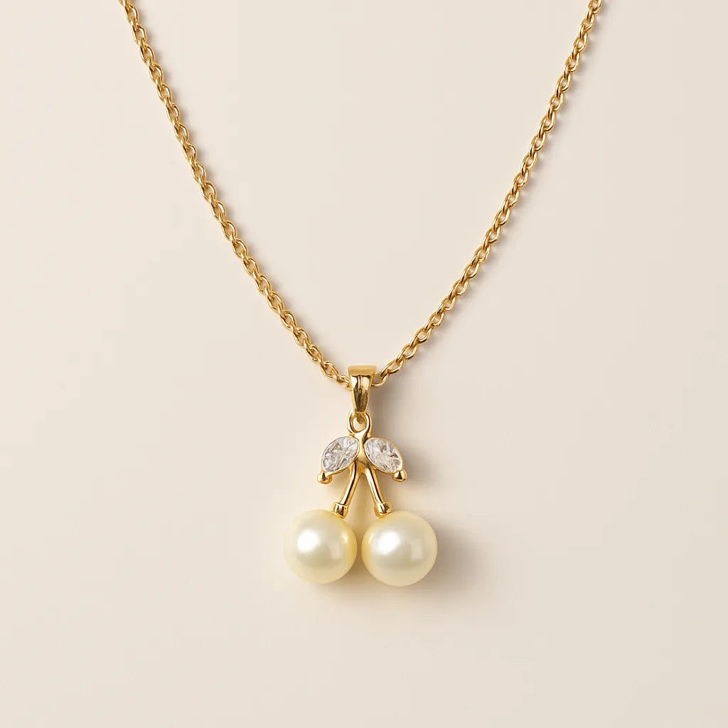 Cherry Pearl Necklace - Everray.in