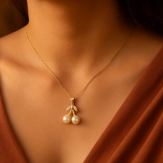 Cherry Pearl Necklace - Everray.in