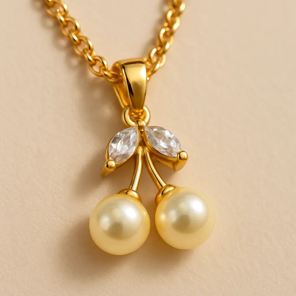 Cherry Pearl Necklace - Everray.in