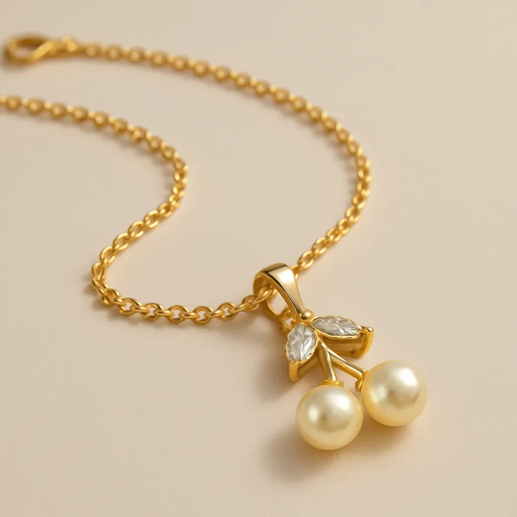 Cherry Pearl Necklace - Everray.in