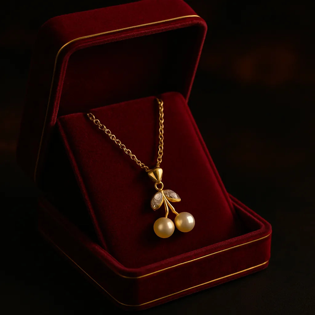 Cherry Pearl Necklace - Everray.in