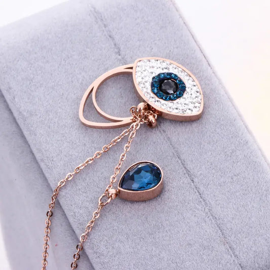 Nazar: Midnight Mirage Necklace Closeup shot by everray