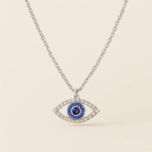 Sapphire Evil-Eye Necklace - Everray.in