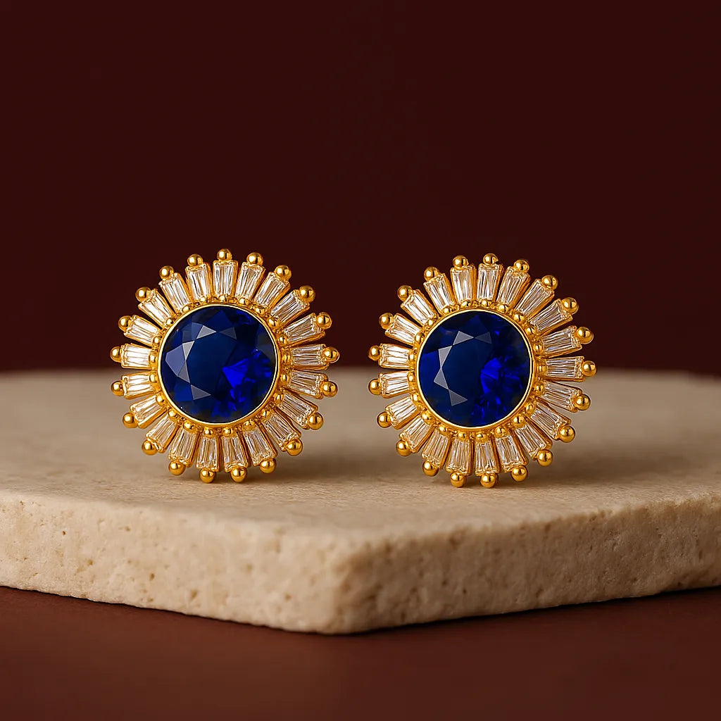 Sapphirya Bloom – Everyday Earrings for Women - Everray.in