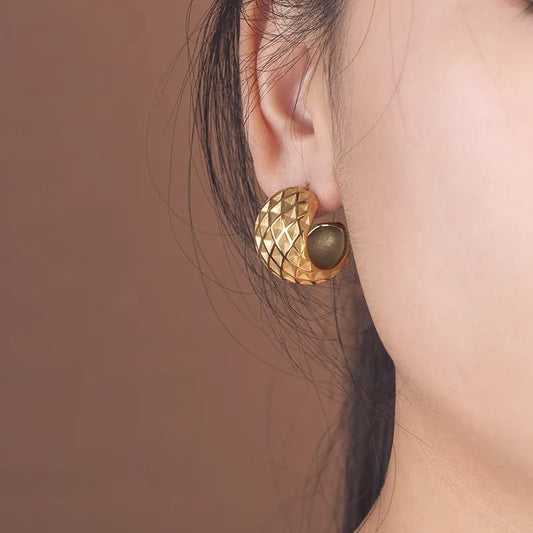 Sculpted Gold Luxe Hoops