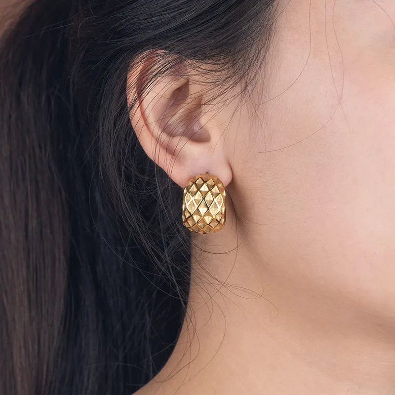 Sculpted Gold Luxe Hoops