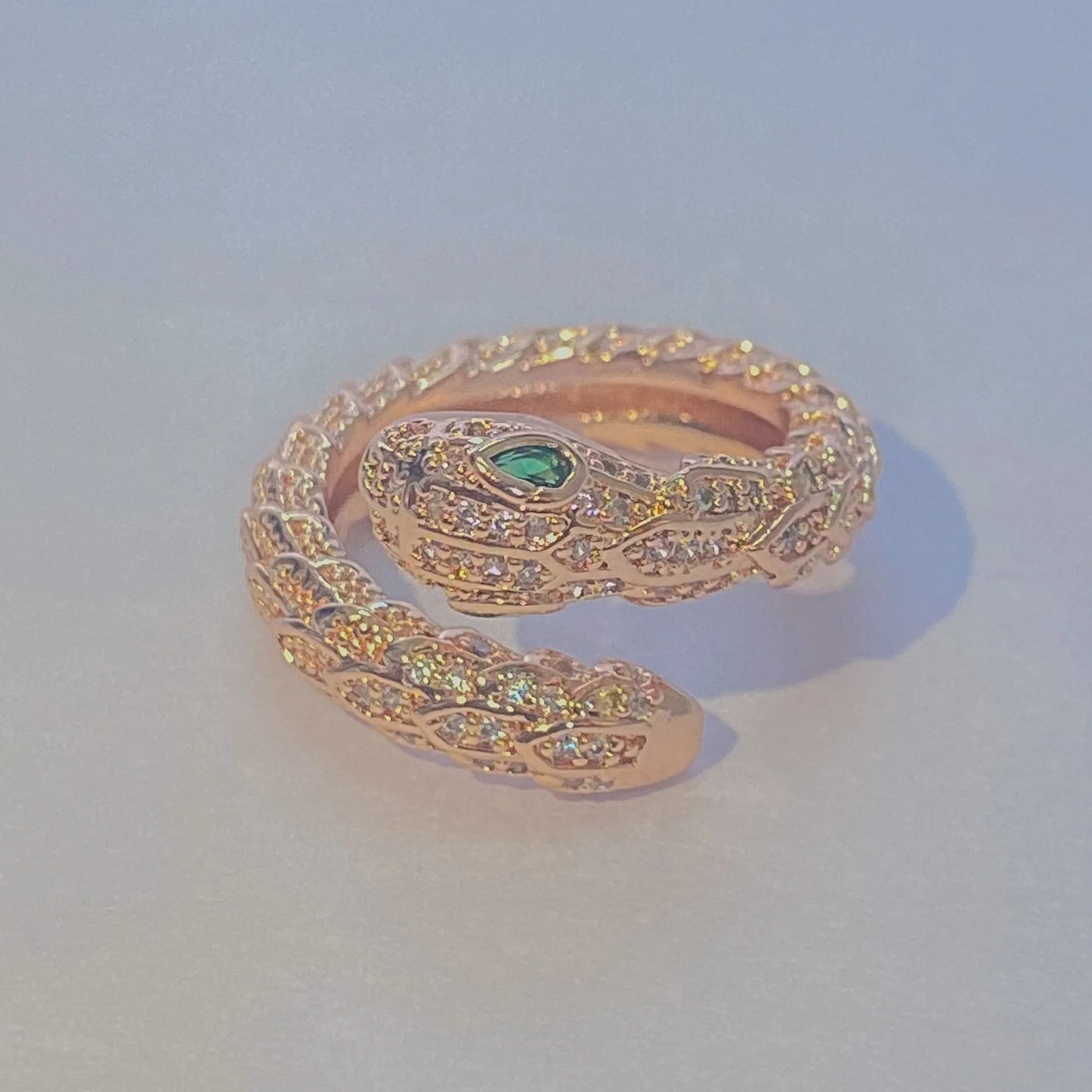 Serpenti Rosegold ring by everray on a white background