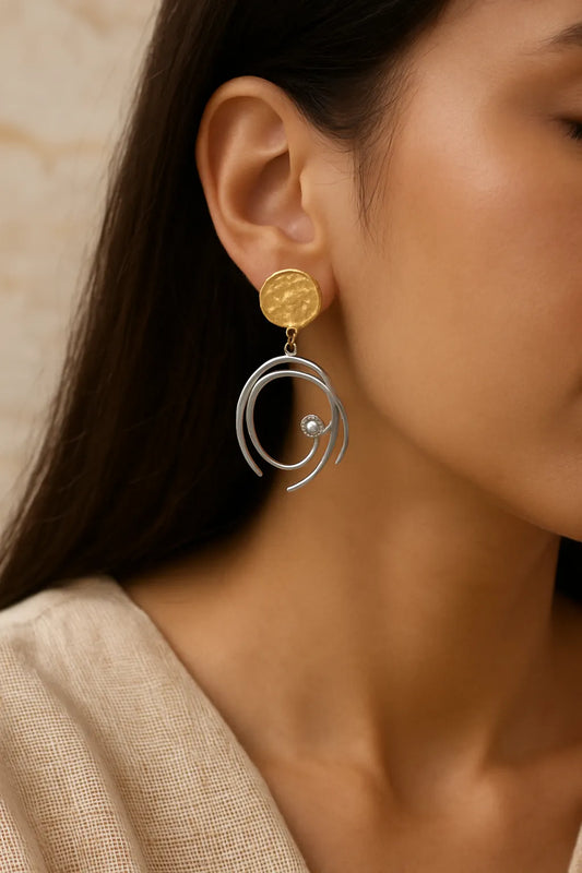 Twilight Swirl Statement Earrings - Everray.in