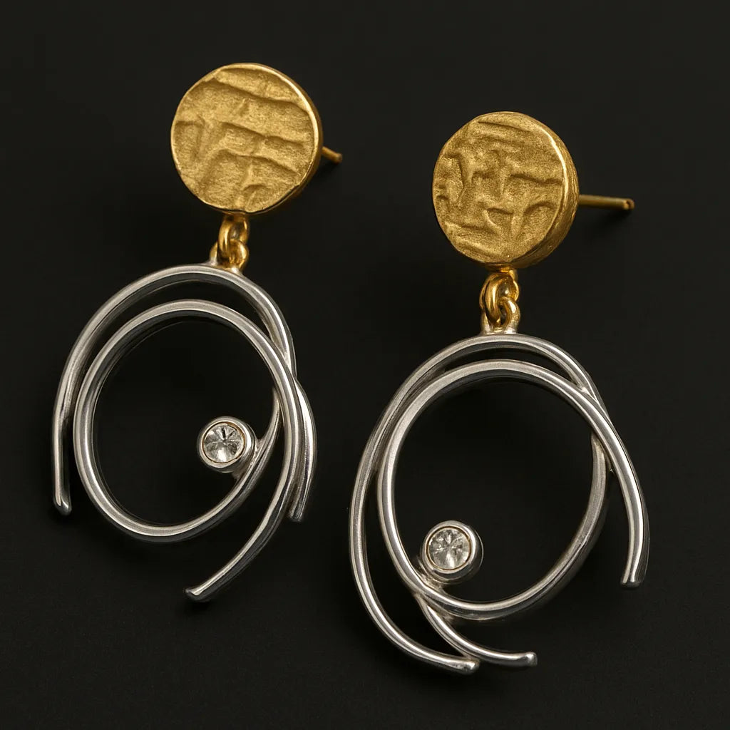 Twilight Swirl Statement Earrings - Everray.in