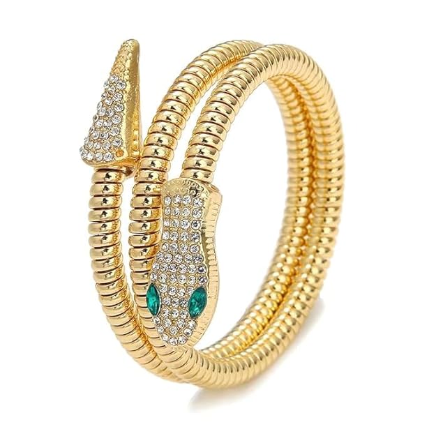 Serpenti wrap-around bracelet- Green