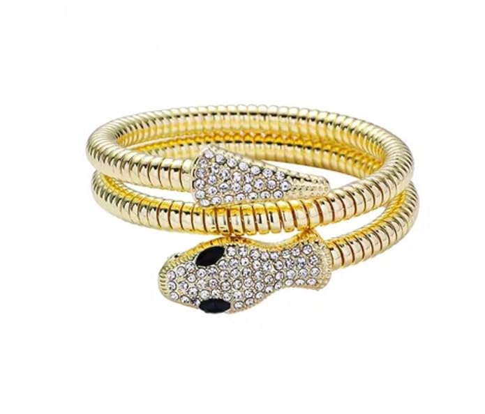 Serpenti wrap-around bracelet- Black
