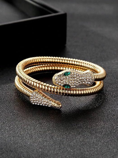 Serpenti wrap-around bracelet- Green