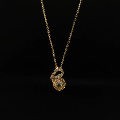 I Love You in 100 Languages – Gold Projection Pendant Necklace