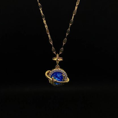 Celestial  Halo – Gold Pendant Necklace - Everray.in