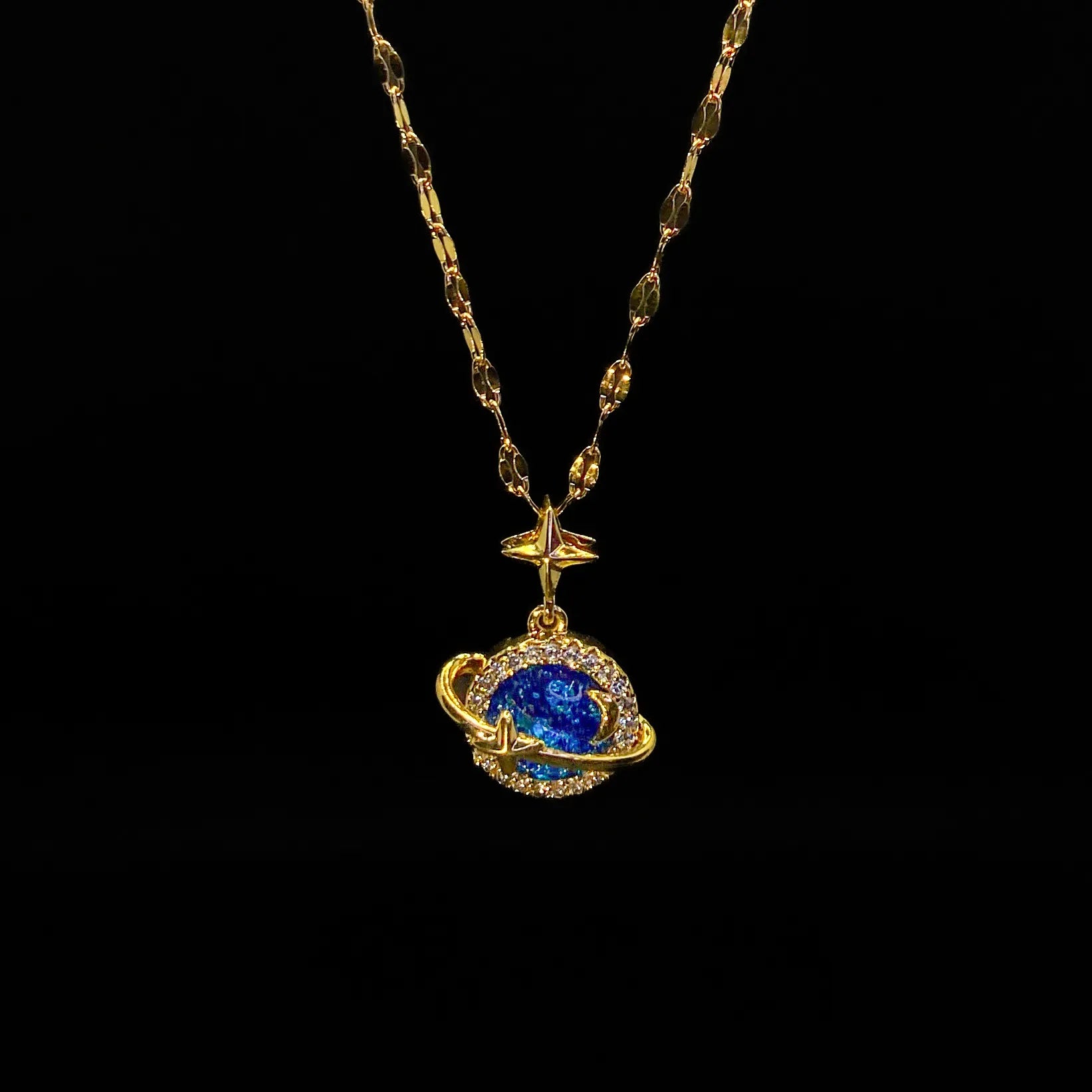 Celestial  Halo – Gold Pendant Necklace - Everray.in