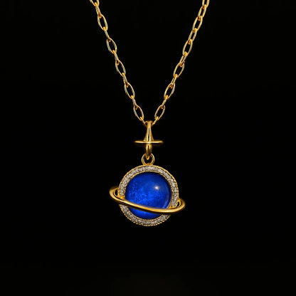 Celestial  Halo – Gold Pendant Necklace - Everray.in