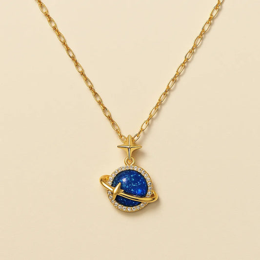 Celestial  Halo – Gold Pendant Necklace - Everray.in