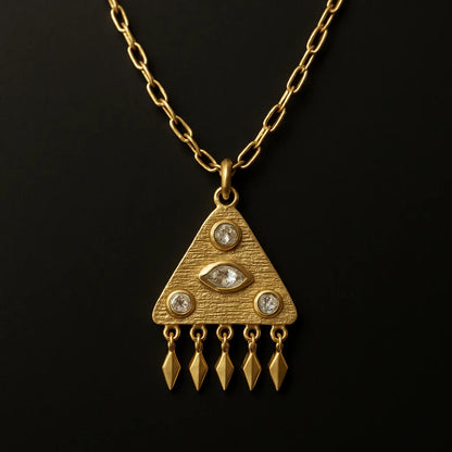 Dark BG shot of Suraksha: The Sacred Sentinel Necklace