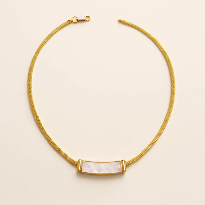 Elegant Gold-Plated Choker with Mother of Pearl Accent - Everray.in