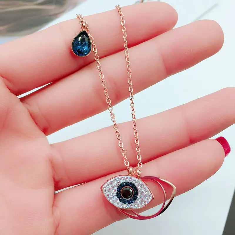 Nazar: Midnight Mirage Necklace in hand shit by everray,in