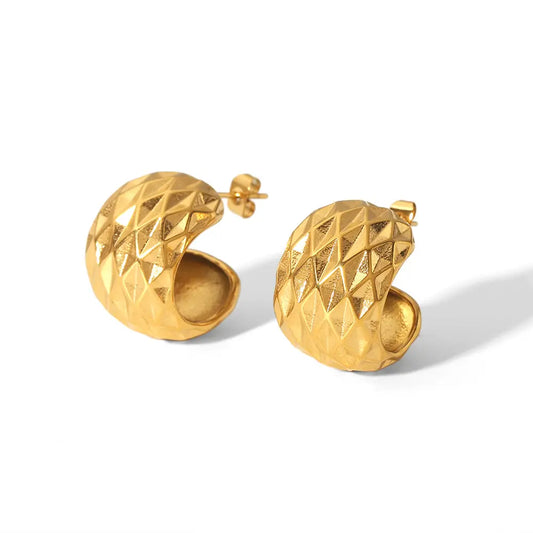 Sculpted Gold Luxe Hoops