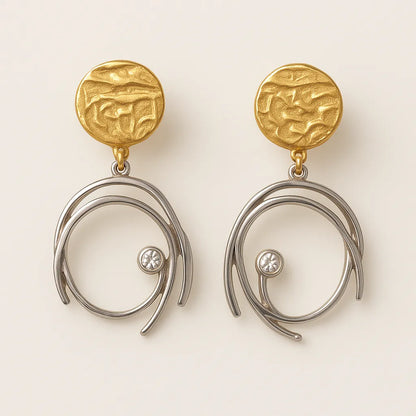 Twilight Swirl Statement Earrings - Everray.in