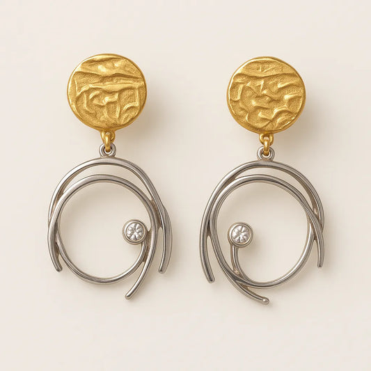 Twilight Swirl Statement Earrings - Everray.in